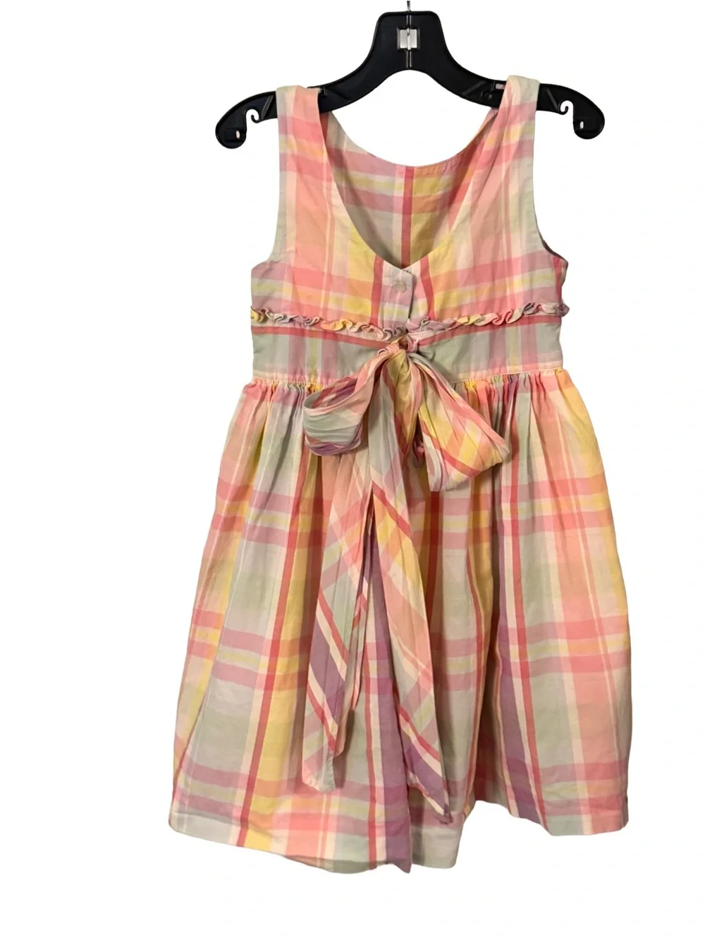 Polo Ralph Lauren Girls Cotton Plaid Shirt dress Multi Color Sz 4 NWT